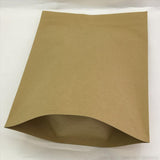 Maxbell 10Pcs Brown Bags Organizer Resealable Pocket Food Pouch for Shop Store Snack 25x32cm