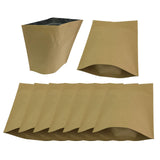 Maxbell 10Pcs Brown Bags Organizer Resealable Pocket Food Pouch for Shop Store Snack 25x32cm