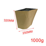 Maxbell 10Pcs Brown Bags Organizer Resealable Pocket Food Pouch for Shop Store Snack 25x32cm