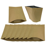 Maxbell 10Pcs Brown Bags Organizer Resealable Pocket Food Pouch for Shop Store Snack 22x32cm