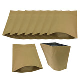 Maxbell 10Pcs Brown Bags Organizer Resealable Pocket Food Pouch for Shop Store Snack 22x32cm