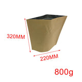 Maxbell 10Pcs Brown Bags Organizer Resealable Pocket Food Pouch for Shop Store Snack 22x32cm