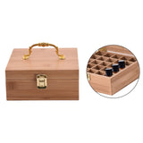 Maxbell Wooden Essential Oil Storage Boxes 25 Slots Portable for Collection Bottles