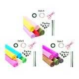 Maxbell Crepe Paper Flower DIY Kits with Floral Stem Wire Gift Wrapping Party Favor Style A