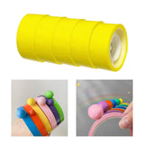 Maxbell 5 Pieces Sticky Ball Tapes DIY Crafts Supplies Sensory Toy for Kids yellow