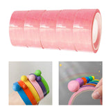 Maxbell 5 Pieces Sticky Ball Tapes DIY Crafts Supplies Sensory Toy for Kids pink