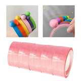Maxbell 5 Pieces Sticky Ball Tapes DIY Crafts Supplies Sensory Toy for Kids pink
