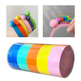 Maxbell 5 Pieces Sticky Ball Tapes DIY Crafts Supplies Sensory Toy for Kids colorful