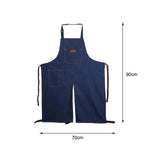 Maxbell Fashion Pottery Denim Split Leg Apron Adjustable Neck Strap for Artist Yard