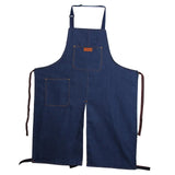 Maxbell Fashion Pottery Denim Split Leg Apron Adjustable Neck Strap for Artist Yard