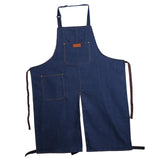 Maxbell Fashion Pottery Denim Split Leg Apron Adjustable Neck Strap for Artist Yard
