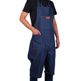 Maxbell Fashion Pottery Denim Split Leg Apron Adjustable Neck Strap for Artist Yard