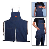 Maxbell Fashion Pottery Denim Split Leg Apron Adjustable Neck Strap for Artist Yard