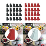 Maxbell 20x Flower Wrapping Paper Waterproof Jelly Film Equipment Decor for Bouquet Black