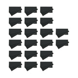 Maxbell 20x Flower Wrapping Paper Waterproof Jelly Film Equipment Decor for Bouquet Black