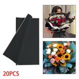 Maxbell 20x Flower Wrapping Paper Waterproof Jelly Film Equipment Decor for Bouquet Black