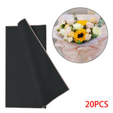 Maxbell 20x Flower Wrapping Paper Waterproof Jelly Film Equipment Decor for Bouquet Black