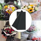 Maxbell 20x Flower Wrapping Paper Waterproof Jelly Film Equipment Decor for Bouquet Black