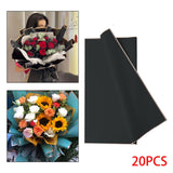 Maxbell 20x Flower Wrapping Paper Waterproof Jelly Film Equipment Decor for Bouquet Black