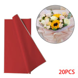 Maxbell 20x Flower Wrapping Paper Waterproof Jelly Film Equipment Decor for Bouquet Red
