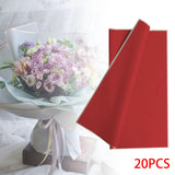 Maxbell 20x Flower Wrapping Paper Waterproof Jelly Film Equipment Decor for Bouquet Red