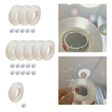 Maxbell Creative Sticky Ball Tape Crafts Toys Relaxing DIY for Kids Children Adult 3 Tape 5 Glass Balls