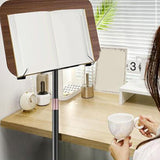 Maxbell Wooden Book Stand Free Standing Metal Support Stable Base for Home Office