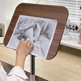 Maxbell Wooden Book Stand Free Standing Metal Support Stable Base for Home Office