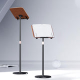 Maxbell Wooden Book Stand Free Standing Metal Support Stable Base for Home Office