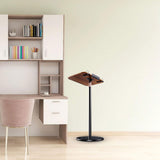 Maxbell Wooden Book Stand Free Standing Metal Support Stable Base for Home Office