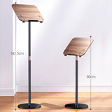 Maxbell Wooden Book Stand Free Standing Metal Support Stable Base for Home Office