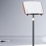 Maxbell Wooden Book Stand Free Standing Metal Support Stable Base for Home Office