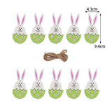 Maxbell 10x Easter Hanging Pendants Door Hanging Ornament Decoration Wall Hanging Green