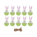 Maxbell 10x Easter Hanging Pendants Door Hanging Ornament Decoration Wall Hanging Green