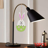 Maxbell 10x Easter Hanging Pendants Door Hanging Ornament Decoration Wall Hanging Green