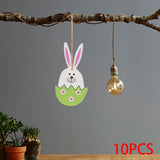 Maxbell 10x Easter Hanging Pendants Door Hanging Ornament Decoration Wall Hanging Green