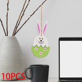 Maxbell 10x Easter Hanging Pendants Door Hanging Ornament Decoration Wall Hanging Green