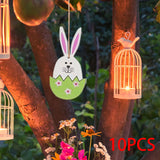 Maxbell 10x Easter Hanging Pendants Door Hanging Ornament Decoration Wall Hanging Green