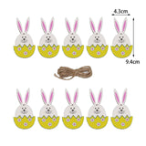 Maxbell 10x Easter Hanging Pendants Door Hanging Ornament Decoration Wall Hanging Yellow