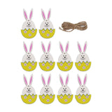 Maxbell 10x Easter Hanging Pendants Door Hanging Ornament Decoration Wall Hanging Yellow