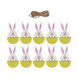 Maxbell 10x Easter Hanging Pendants Door Hanging Ornament Decoration Wall Hanging Yellow