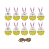 Maxbell 10x Easter Hanging Pendants Door Hanging Ornament Decoration Wall Hanging Yellow