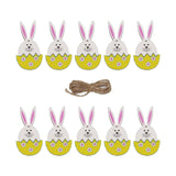 Maxbell 10x Easter Hanging Pendants Door Hanging Ornament Decoration Wall Hanging Yellow