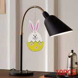 Maxbell 10x Easter Hanging Pendants Door Hanging Ornament Decoration Wall Hanging Yellow