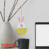 Maxbell 10x Easter Hanging Pendants Door Hanging Ornament Decoration Wall Hanging Yellow