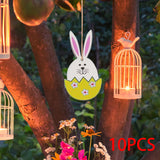 Maxbell 10x Easter Hanging Pendants Door Hanging Ornament Decoration Wall Hanging Yellow