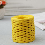 Maxbell 218.72yd Raffia Paper Ribbon Decor for Weaving Gift Wrapping DIY Craft Yellow