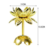 Maxbell Oil Lamp Wick Holder Telescopic Lotus Alloy Temple Liquid Ghee Wick Holder