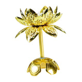 Maxbell Oil Lamp Wick Holder Telescopic Lotus Alloy Temple Liquid Ghee Wick Holder