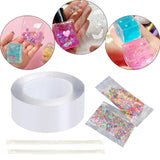 Maxbell Blow Bubbles Double Sided Tape Adhesive DIY Crafting Transparent Color 2mmx3cmx1m